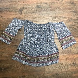 En Creme Off Shoulder Dress Tunic